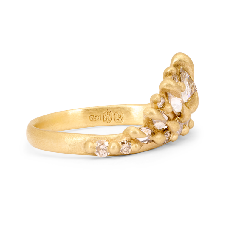 12171EXTRASMALLDIAMONDDIADEMAPETALRINGR DDMA DXY
