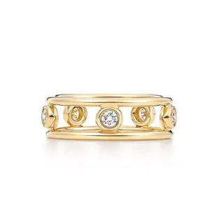 Elsa Peretti® Diamonds by the Yard® Ring in 18K Yellow Gold with five bezel-set round brilliant diamonds totaling 0.25 carats