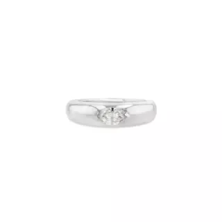 Minimalist 14K gold Marquise Demi Demi band with single marquise diamond” — Emphasizes simplicity and shape