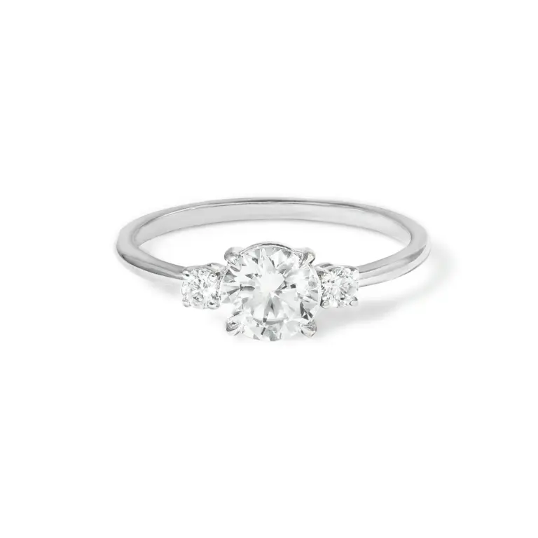 Meghan Ring in Platinum by Stone and Strand featuring a lab-grown white diamond in a classic 4-prong setting