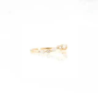 Model wearing the Diamond Crown Ring, emphasizing its elegant design and versatility for stacking.