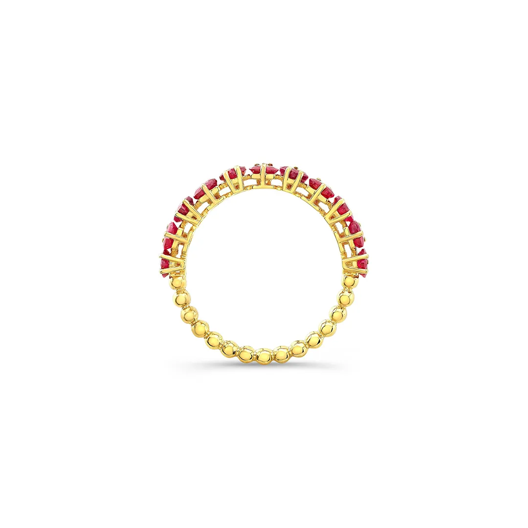 Elegant Lovie Ruby Ring by Anye Designs with natural heart-shaped rubies, ideal for engagements or special occasions