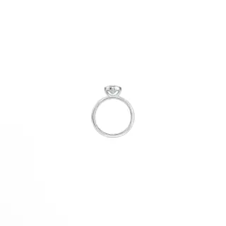 Mark Patterson platinum ring with open-sided bezel, offering a modern design to showcase your chosen center stone