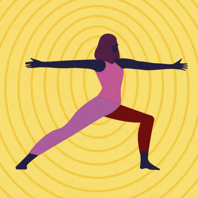 Ilustration of a Trainer in a yellow background