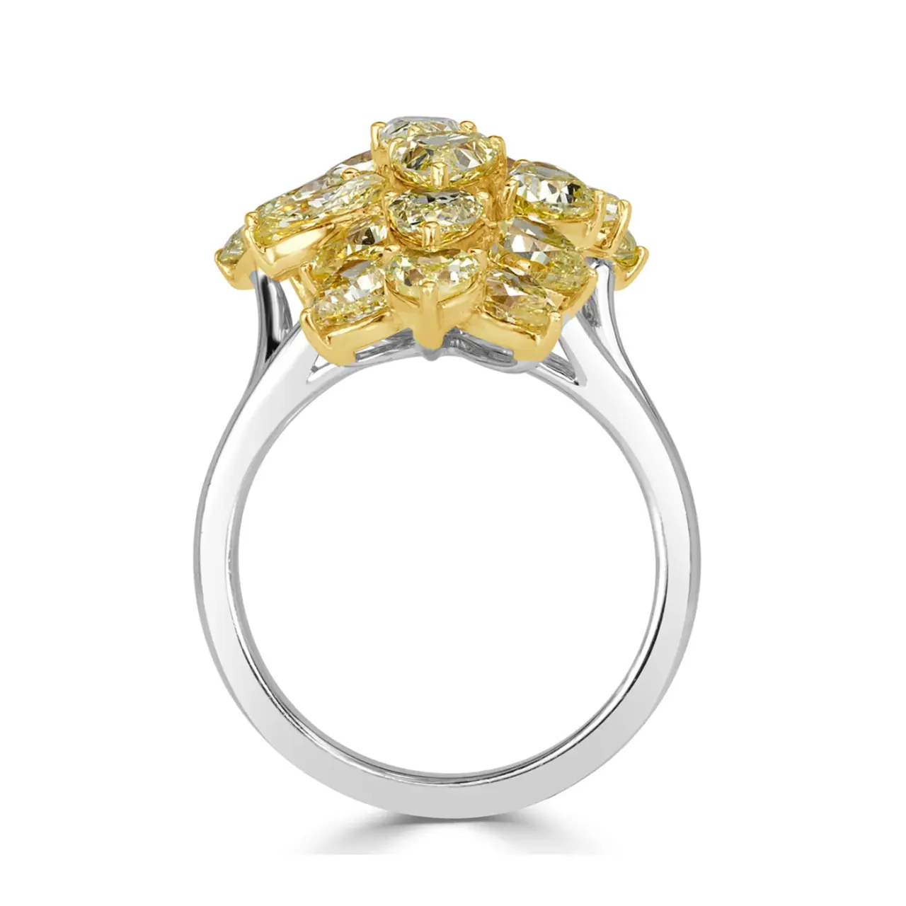 Yellow fancy diamond above