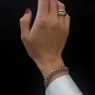 Minimalist Annika Tension Set Ring by Kinn Studio, featuring a 0.50 ct round brilliant lab-grown diamond set in 14k solid gold