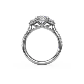 Lifestyle image of Fana S3314 engagement ring worn on the hand, emphasizing its elegant design and sparkling diamonds