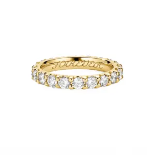 3mm bold diamond eternity band in 14k yellow gold – full circle of natural diamonds by Mejuri