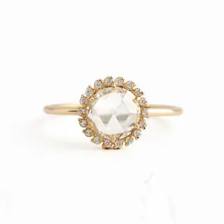 Luminary Ring by Melanie Casey – 0.98 carat natural rose-cut diamond set in 14k gold band