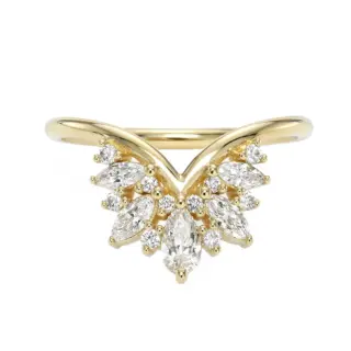 Maggi Simpkins Band No. 17: a delicate 1.7mm wide band with 0.67 carats of diamonds in 18k yellow gold